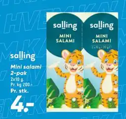 Bilka Mini salami 2-pak tilbud
