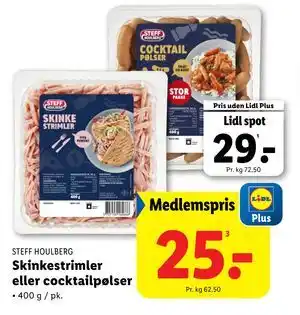 Lidl Skinkestrimler eller cocktailpølser tilbud