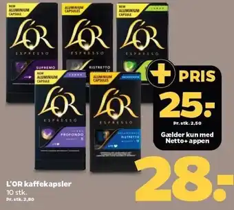 Netto L'OR Kaffekapsler tilbud