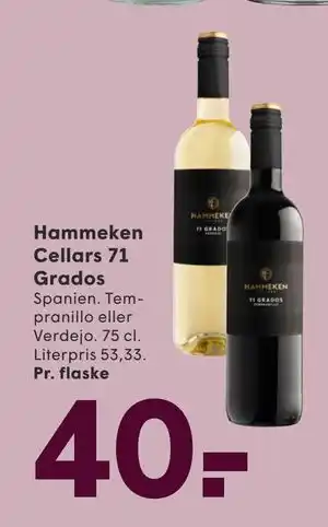 SPAR Hammeken Cellars 71 Grados tilbud