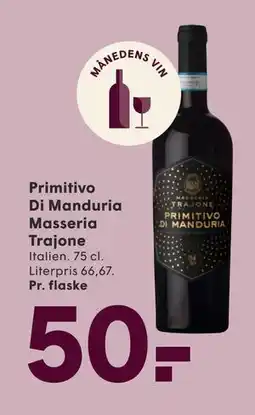 SPAR Primitivo Di Manduria Masseria Trajone tilbud