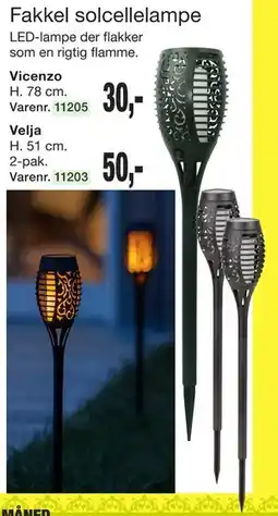 Harald Nyborg Fakkel solcellelampe tilbud