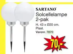 Harald Nyborg Solcellelampe 2-pak tilbud