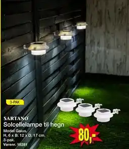 Harald Nyborg Solcellelampe til hegn tilbud