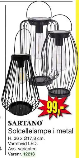 Harald Nyborg Solcellelampe i metal tilbud