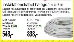 Harald Nyborg Installationskabel halogenfri 50 m. 10,96/M tilbud