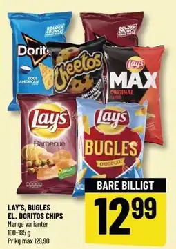 Løvbjerg LAY'S, BUGLES EL. DORITOS CHIPS tilbud