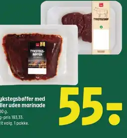 Coop 365 Tykstegsbøffer med eller uden marinade tilbud