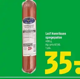 Coop 365 Leif Henriksen spegepølse tilbud