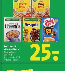 Coop 365 Fras, Nestlé eller Guldkorn tilbud