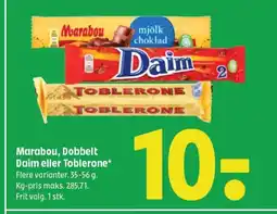 Marabou, Dobbelt Daim eller Toblerone*