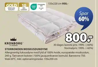 JYSK STORRONDEN MOSKUSDUNDYNE tilbud