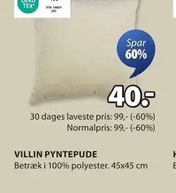 JYSK Villin pyntepude tilbud