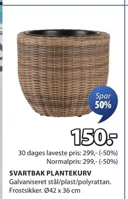 JYSK SVARTBAK PLANTEKURV tilbud