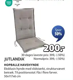 JYSK JUTLANDIA® HOPBALLE HAVEHYNDE tilbud