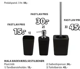 JYSK MALA BADEVÆRELSESTILBEHØR Plast/stål. tilbud