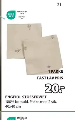 JYSK ENGFIOL STOFSERVIET tilbud