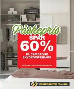 Bauhaus PÅ CAMARGUE SKYDEDØRSSKABE tilbud