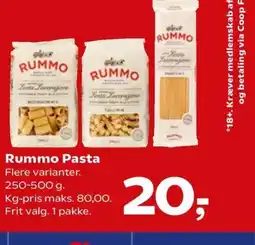 Kvickly Rummo Pasta Flere varianter. tilbud