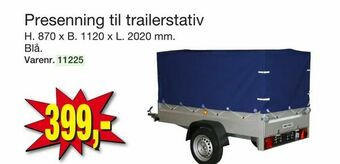 Harald Nyborg Presenning til trailerstativ tilbud