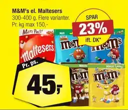 Calle M&M's el. Maltesers tilbud