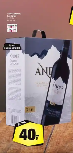 Calle Andes Cabernet Sauvignon tilbud