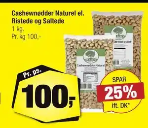 Calle Cashewnødder Naturel el. Ristede og Saltede tilbud