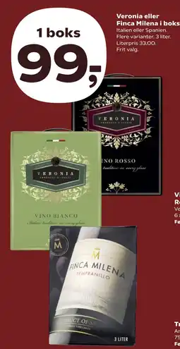 SuperBrugsen Veronia eller finca milena i boks tilbud