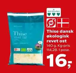 SuperBrugsen THISE Dansk økologisk revet ost tilbud