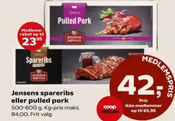 SuperBrugsen JENSENS Spareribs eller pulled pork tilbud