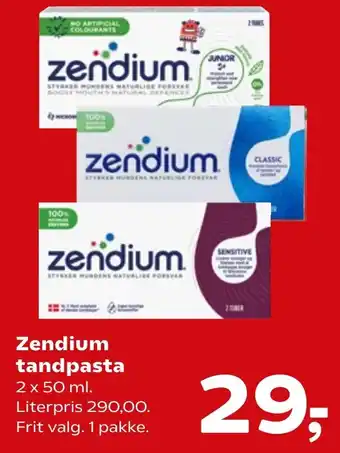 SuperBrugsen ZENDIUM Tandpasta tilbud
