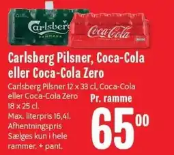 Min Købmand Carlsberg Pilsner, Coca-Cola eller Coca-Cola Zero tilbud