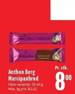 Min Købmand Anthon Berg Marcipanbrød tilbud