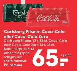 SPAR Carlsberg Pilsner Coca-Cola Zero tilbud