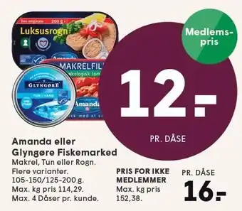 SPAR AMANDA ELLER GLYNGØRE FISKEMARKED tilbud