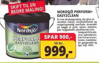 Farveland Nordsjö Perform+ easy2clean tilbud