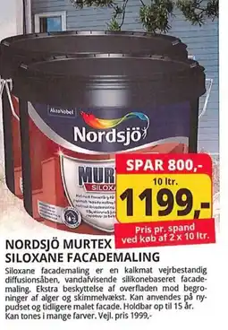 Nordsjö Murtex siloxane facademaling