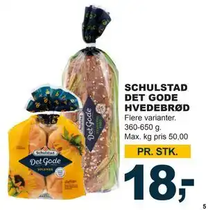 Let-Køb SCHULSTAD DET GODE HVEDEBRØD tilbud