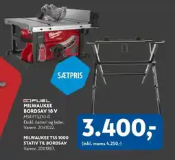 Davidsen M18 FUEL MILWAUKEE BORDSAV 18 V tilbud