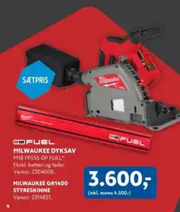 Davidsen M18 FUEL MILWAUKEE DYKSAV tilbud