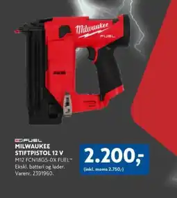 Davidsen MILWAUKEE STIFTPISTOL 12 V tilbud