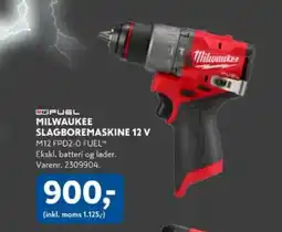 Davidsen M12 FUEL MILWAUKEE SLAGBOREMASKINE 12 V tilbud