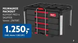 Davidsen MILWAUKEE PACKOUT KUFFERT MED 4 SKUFFER tilbud