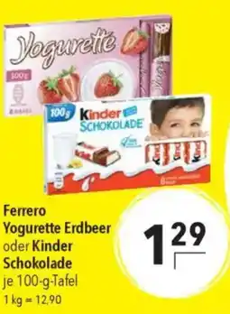 Ferrero yogurette erdbeer oder kinder schokolade