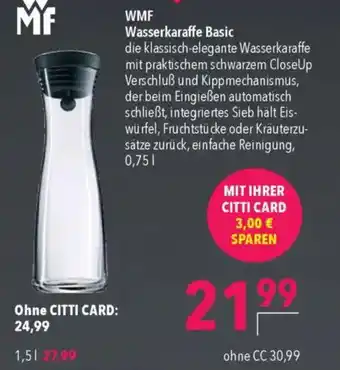 Citti WMF Wasserkaraffe Basic tilbud