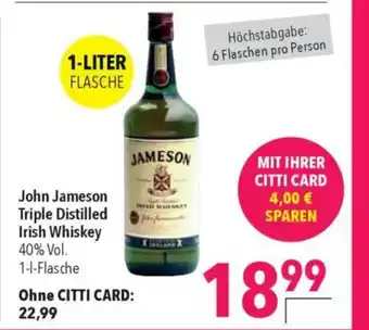 Citti John jameson triple distilled irish whiskey tilbud