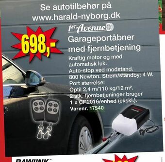 Harald Nyborg Garageportåbner med fjernbetjening tilbud