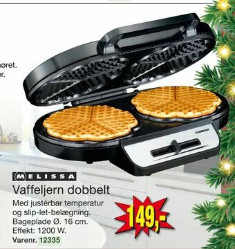 Vaffeljern dobbelt