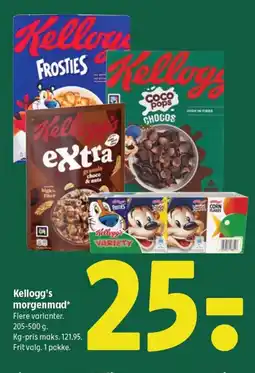 Coop 365 KELLOGG'S morgenmad tilbud