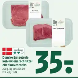 Danske Egnsgårde kalvewienerschnitzel eller kalvesteaks